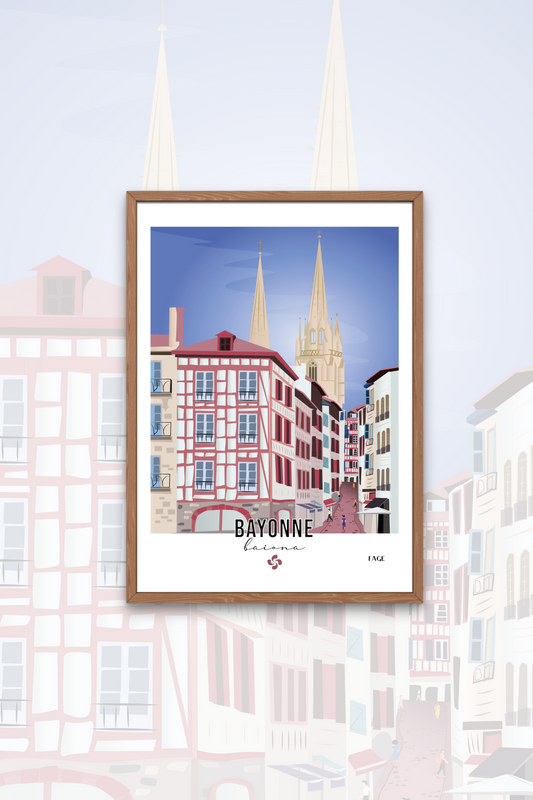 Affiche de Bayonne Cathédrale - Pays-Basque